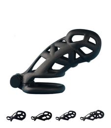 Handleiding Custom Cobra Mannelijke Riem Apparaat Cock Cage Sleeve Penis Ring Bdsm Sexyy Voor Mannen Volwassenen Game Lock4606525