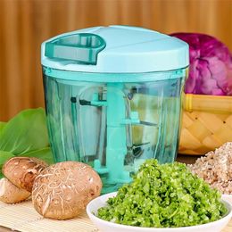 Handboek Chopper voor Groente Vruchten Salade Noten Knoflook Uien Chopper Hand Pull String Cutter Maagd Blender Voedselprocessor 201201