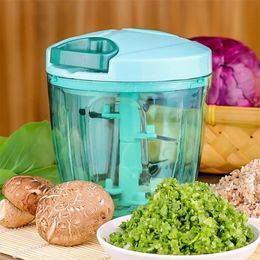 Picadora manual de alimentos para verduras, frutas, ensalada, nueces, ajo, cebolla, picadora, cortadora de hilo manual, picadora, licuadora, procesador de alimentos 20228p