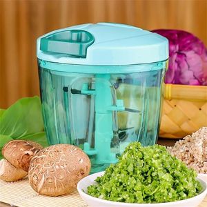 Handleiding Voedsel Chopper voor Groente Fruit Salade Noten Knoflook Uien Chopper Hand Pull String Cutter Gehaktmolen Blender Keukenmachine 20249U