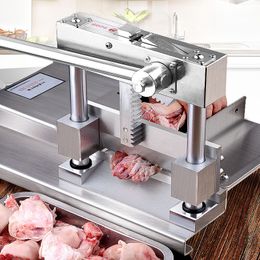 Máquina cortadora Manual de sierra para huesos y carne congelada, cortadora de piernas, costillas de pescado, hueso, cinta, guillotina