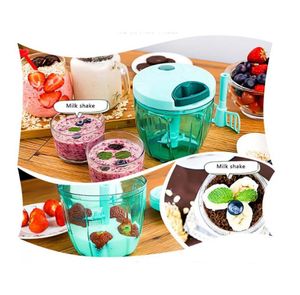 Handmatige Fruit Groente Chopper Handtrek Voedselsnijder Uien Noten Grinder Vleesmolen Shredder Multifunctionele Keukenaccessoires Y12043346870651