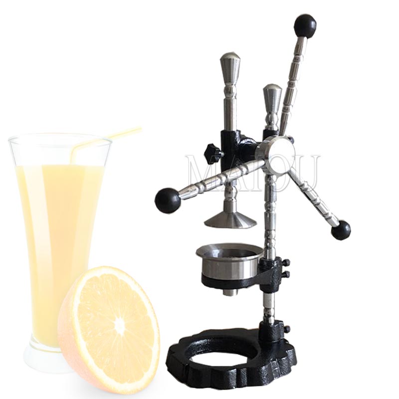 Manuell hydraulisk rostfritt stål frukt citron granatäpple orange juicepress