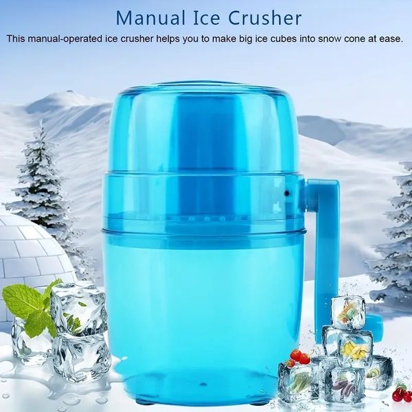 Broyeur à glace manuel, manivelle portable broyeur à glace ménager manuel outil de cuisine pour fabricant de cône de neige