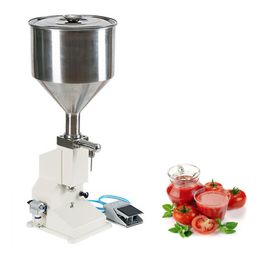 handmatige vloeistofvulmachine met een schaalverdeling, 5-50 ml pasta en vloeistofflessen, cosmetische crèmeblikken