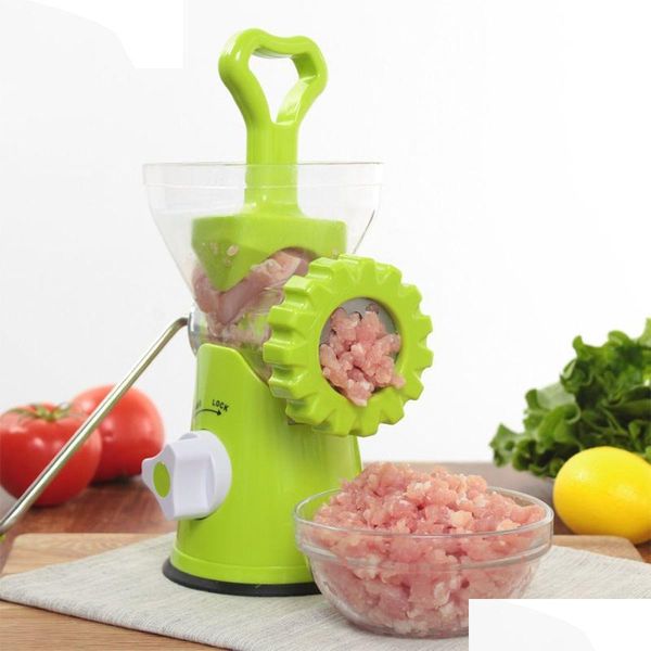 Hachoirs à viande manuels Hachoir à viande Processeurs manuels Hachoir alimentaire Cuisine Hine Sau Maker Stuffer Hachoir à légumes Blender Ménage Ene Dhigz