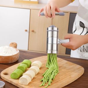 Handleiding Noodle Makers 5 Mould RVS Handmatige Noodle Maker Pers Pasta Machine Noodle Cutter met Persvormen Maken Spaghetti Keuken Tool 230614