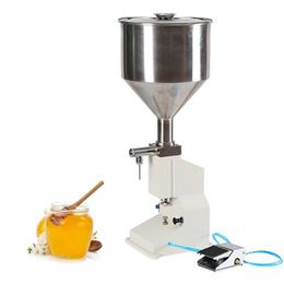 Machine de remplissage de pâte manuelle avec trémie 10L réglable pour un remplissage précis de liquide pneumatique de cosmétiques de pâte de shampoing d'huile
