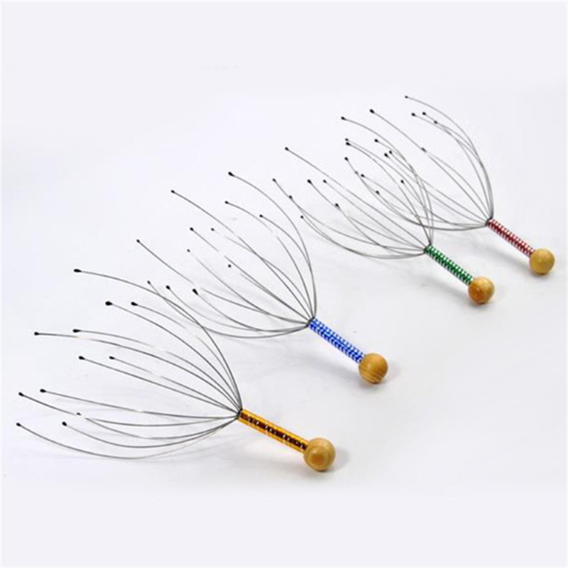 Manual scalp hand head massager head before neck scalp massager claw items with full-quality stainless steel wire relxing Free shipping JL1747