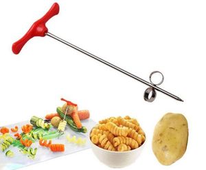 Fruit & Vegetable Tools Manual Spiral Screw Slicer Wire Potato Carrot Cucumber Vegetables Spiral Knife Carving Machine Tool
