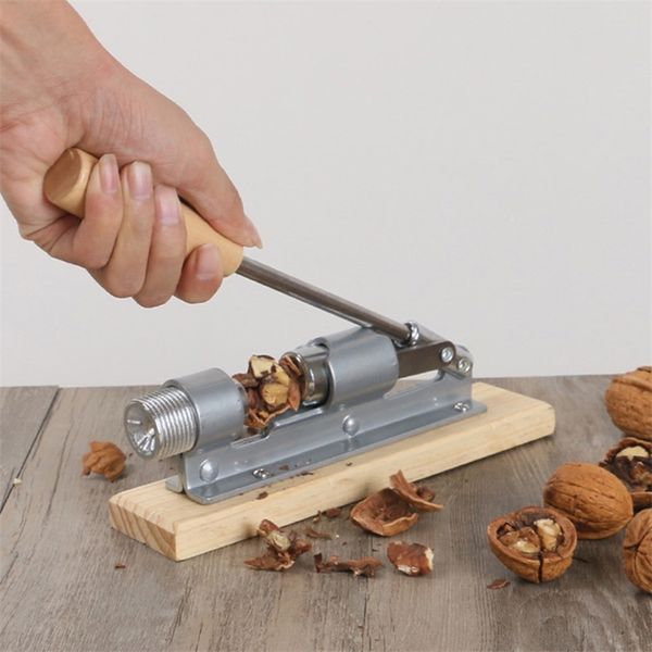 Manual de acero inoxidable Nut Cracker Sheller mecánico Walnut Nutcracker Abridor rápido Herramientas de cocina Frutas y verduras 210423