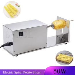 Máquina eléctrica de estiramiento Manual para torre de patatas, máquina cortadora de tornado, cortadora con rotación
