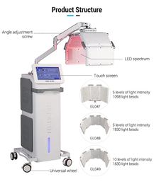 FABRICSPRIJS PDT THERAPIE LED SKUBEERING VERWIJDEREN WRIMMENT ROOD LICHT BLAUW INFRA RODE PHORTON PDT GEZICHT THERAPIE 4 Kleuren Flexibele machine