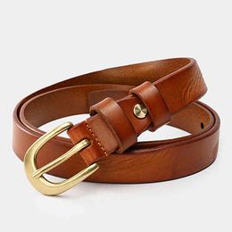 Vervaardiging Wholale Ladi Fashion Casual Buckle Cowhide Leather Belt Vintage Real Echt lederen riemen voor dames22