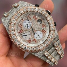 Fabrikant 25 tot 29 Karaat Topmerk Custom Dign Mannen Vrouw Luxe Hand Set Iced Out Diamond Moissanite Horloge Mechanisch Horloge