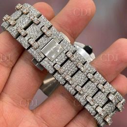 Fabrikant 25 tot 29 Karaat Topmerk Custom Dign Mannen Vrouw Luxe Hand Set Iced Out Diamond Moissanite Horloge Mechanisch HorlogeCBNU
