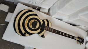 Guitares électriques personnalisées Zakk Wyld Bullseye crème jaune, micros 2H