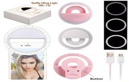 Fabricant Charges LED Flash Beauty Fill remplissage de selfie lampe extérieure Ring Selfie Light Rechargeable pour tous les téléphones portables LED LED LIG6367429