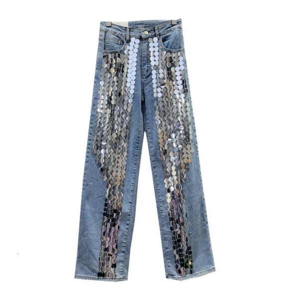 Fabricant Pantalon de denim à paillettes personnalisées Pantalons femmes Fashion Y2k Patalon Femme Jeans Paul Gaultier pour les femmes