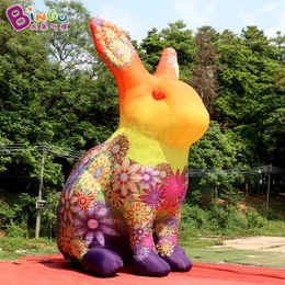 El suministro directo del fabricante de grasas inflables y modelos de aire de caricatura de conejo delgado de amor para la actividad de la actividad de Pascua