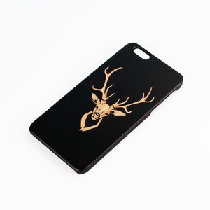 Cas de téléphone antichoc noir pour iPhone 6 7 8 X XR XS 11 Pro Max Vente en gros 3D Sublimation en bois PC Logo personnalisé Hommes Couverture arrière Shell