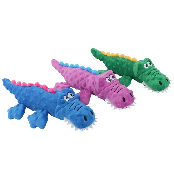 Fabricant de gros vert bleu violet chien crocodile jouets en peluche