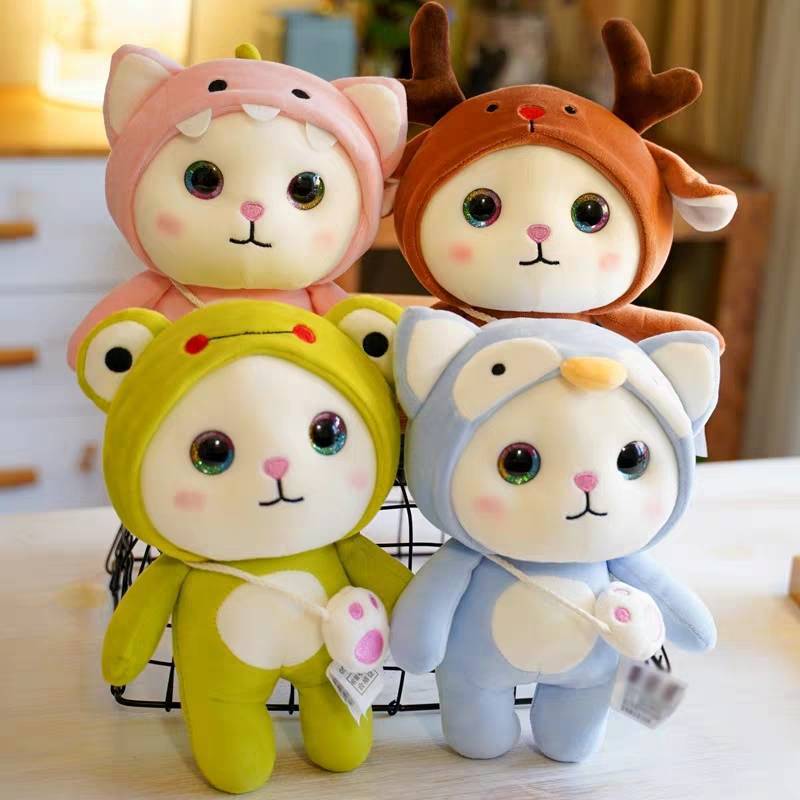Manufacturers direct sales of new cute kitten doll cartoon small doll machine gift cat dinosaur frog