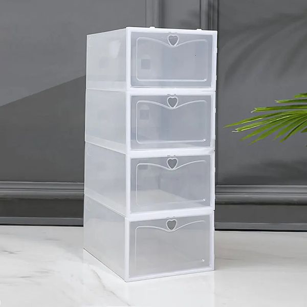 Les fabricants dirigent la boîte de rangement de chaussures en plastique transparent avec style de tiroir rabattable pour appareil ménager 240125