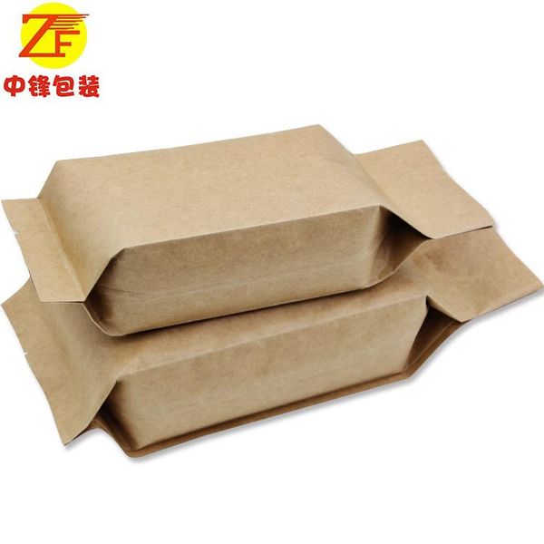 Les fabricants vendant des collations décontractées sacs couche intérieure feuille d'aluminium kraft papier sac côté étanchéité sachets de thé peuvent être imprimés sur mesure