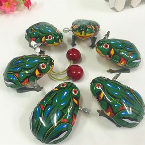 Fabricants vendant des jouets classiques de grenouille de fer chaîne d'étain d'horlogerie Jumping Frog