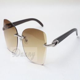 Fabricants vendant des lunettes de soleil personnalisées d'élagage 8100905 Lunettes de soleil de mode de haute qualité Lunettes en corne de buffle noire Taille 58-285H