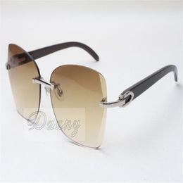 Fabricants vendant des lunettes de soleil personnalisées d'élagage 8100905 Lunettes de soleil de mode de haute qualité Lunettes en corne de buffle noires Taille 58-272J
