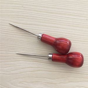 Fabrikanten leveren houten handvat AWL Single Gourd Single Ball duizenden lederen DIY-hulpmiddelen