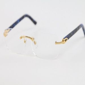 Fabricantes enteros 8200757 Silver Rimless Sevasses Frames Mujeres Hombres de 18K Gasos de marco de oro Tamaño56-18-140 mm 260i