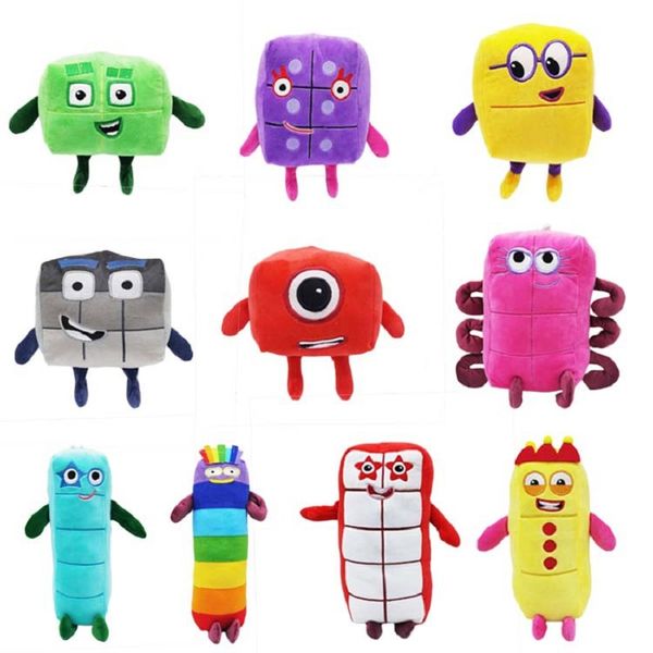 Les fabricants vendent en gros 10 styles de blocs numériques blocs de construction numériques jouets en peluche dessin animé film d'animation et télévision poupées périphériques cadeaux pour enfants