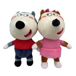 Fabricantes al por mayor 2 colores 30 cm Wolfoo juguetes de peluche película de dibujos animados televisión muñecas periféricas para regalos de niños