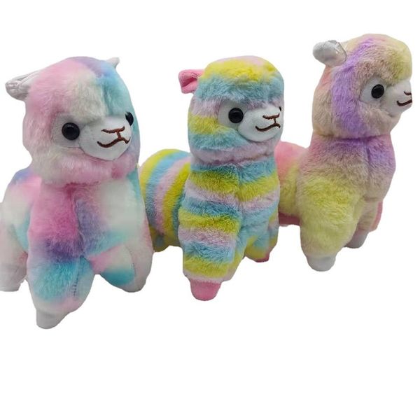 Fabricantes al por mayor 3 colores 25 cm encantador color alpaca juguetes de peluche animales de dibujos animados muñecas periféricas para regalos de niños