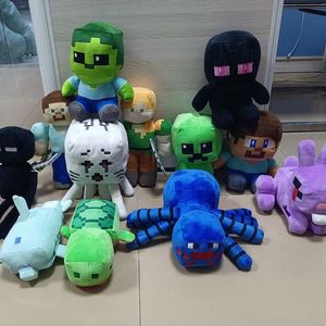 Les fabricants vendent en gros 30cm12 styles mon monde Minecraftmine jouets en peluche jeux de dessins animés entourant les poupées animales cadeaux préférés des enfants