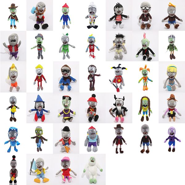 Los fabricantes venden al por mayor 39 estilos de juguetes de peluche zombie juegos de dibujos animados que rodean muñecas regalos para niños