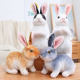 Fabrikanten Groothandel 4-kleuren gehurkt en staande Easter Rabbit Plush Toys Paaspoppen en kindervakantiegeschenken