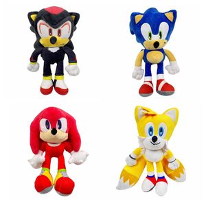 Fabricants en gros 4 styles de poupées en peluche hérisson Sonic, films de dessins animés et jeux télévisés entourant les animaux, cadeaux pour enfants