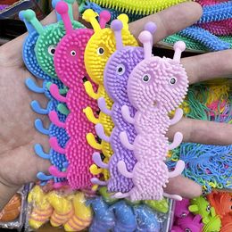 Fabrikanten Groothandel 6-kleuren 20 cm Lala Bracelet Toys Caterpillar Stretch Decompressie Decompressie Decompressie speelgoedgeschenken voor kinderen