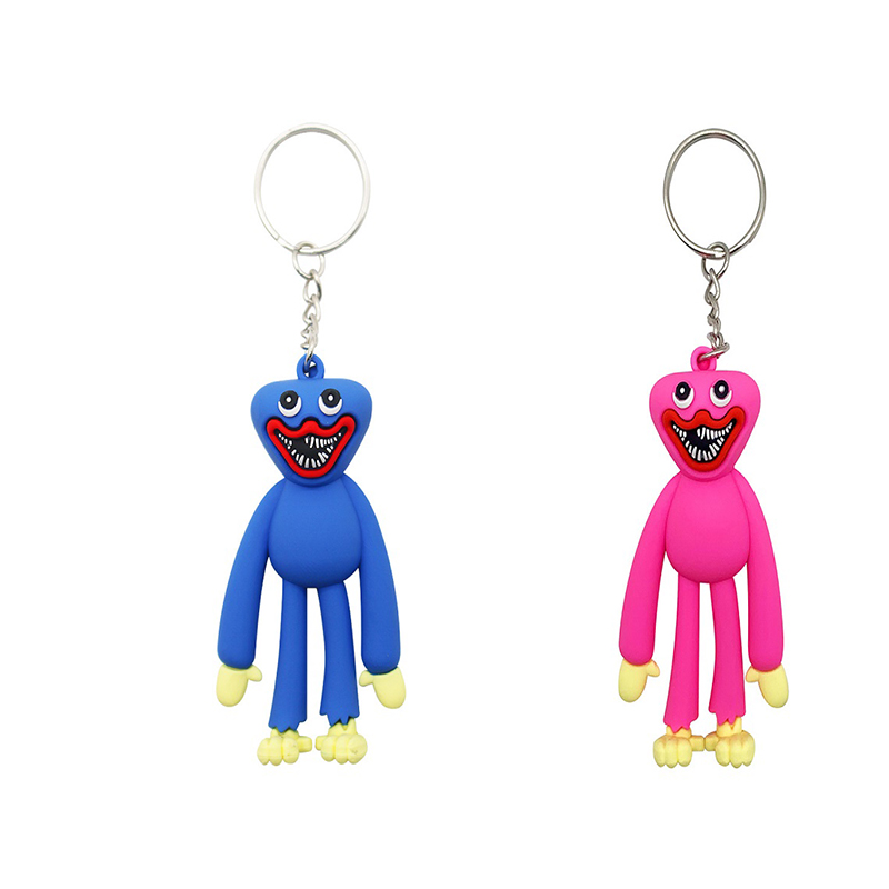 Hersteller Großhandel 7,4 cm 2-Farben-Huggy Wuggy Schlüsselanhänger Spielzeug Cartoon-Spiele Perimeter hängende Kindergeschenke