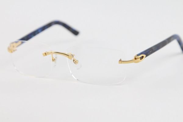 Fabricants en gros 8200757 Silver Rimless Eyeglass Frames Women Men Gold Fild Verres Taille 56-18-140 mm Hot