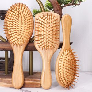 Fabrikanten Groothandel Bamboo Air Cushion Combi Combiolhaal Massage Gezondheidszorg Airbag Combs Home Dagelijkse Hair Rechte haren Grote bordkam