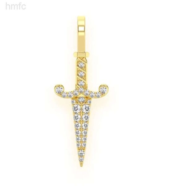 Fabricants en gros Mini pendentif poignard médiéval 100% véritable pendentif en diamant certifié bijoux de luxe en diamant cultivé en laboratoire