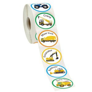 Veel ontwerpen Cirkel 1.5 inch Kleur Kinderen Cartoon Label Sticker Gedrukt Verschillende Design Coated Paper Kids Toy Labels