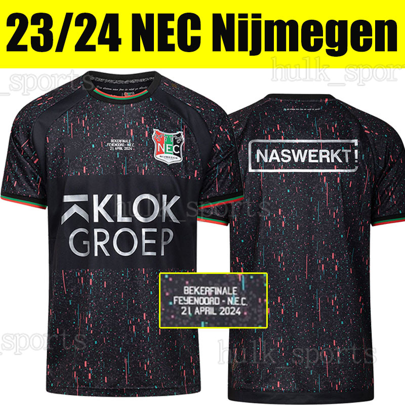 23/24 Nec Nijmegen Cupファイナルサッカージャージ2024 Chery A.Jahanbakhshn Ars Limbombe Men Kids Kits Set Football Shirts