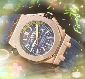 Vele soorten stijlen Heren Beroemde horloges Stopwatch Quartz uurwerk Mannelijke tijdklok Roestvrij staal Rubberen band Dag Datum Rose Goud Zilver Vrije tijd Polshorloge Geschenken