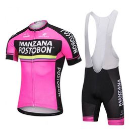 Manzana Postobon Team Cycling Sleeves Jersey Bib Shorts sets Nouveaux arrivants 3D Gel Pad entièrement Top Quality U71859268T